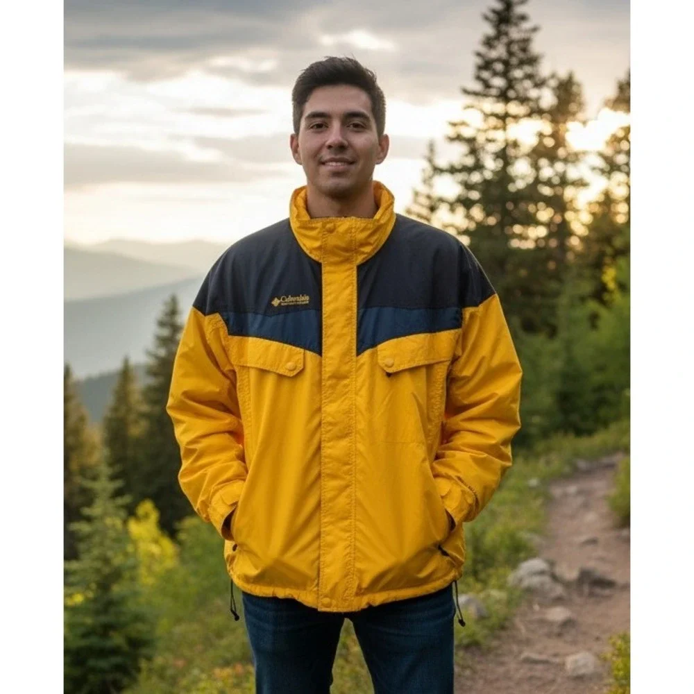 Vtg Columbia Sportswear Company Colorblock Zip Up Jacket Men's Size XL Retro 90s
